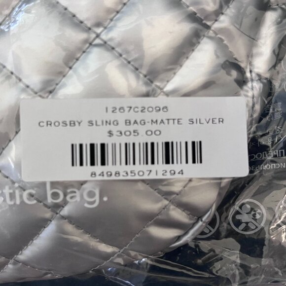 NWT MZ Wallace Crosby Sling bag matte silver - Picture 9 of 10